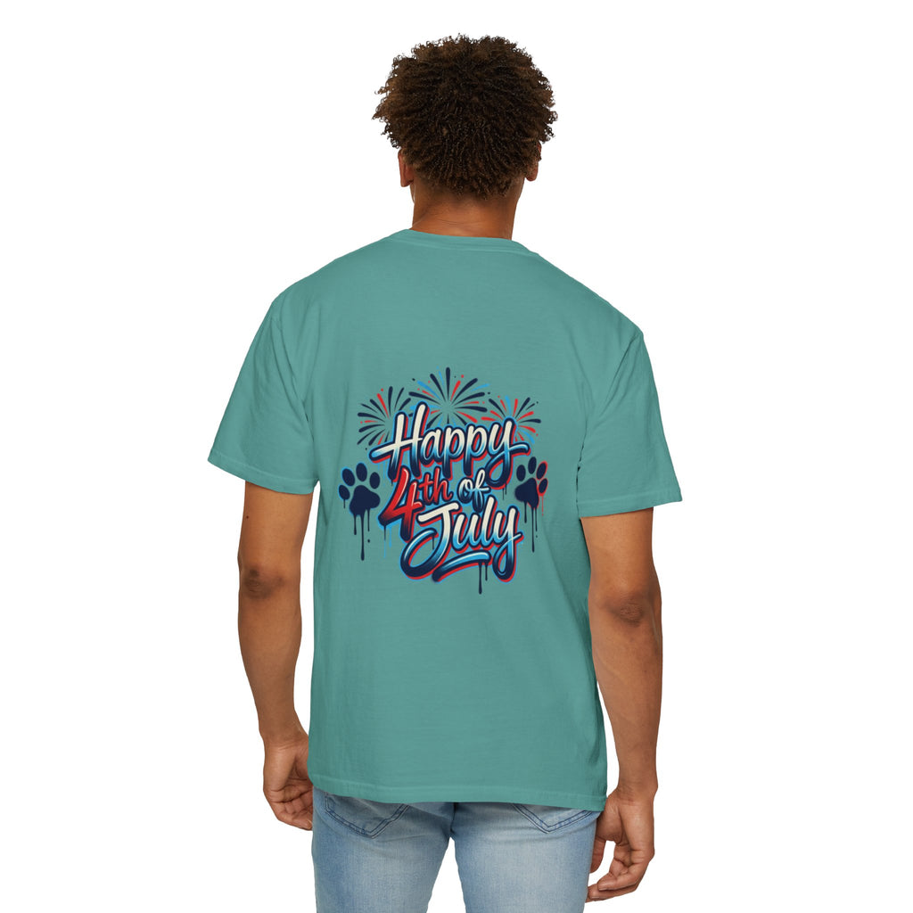 America 4th of July Graphic T-Shirt — "Happy 4th of July" Patriotic Tee