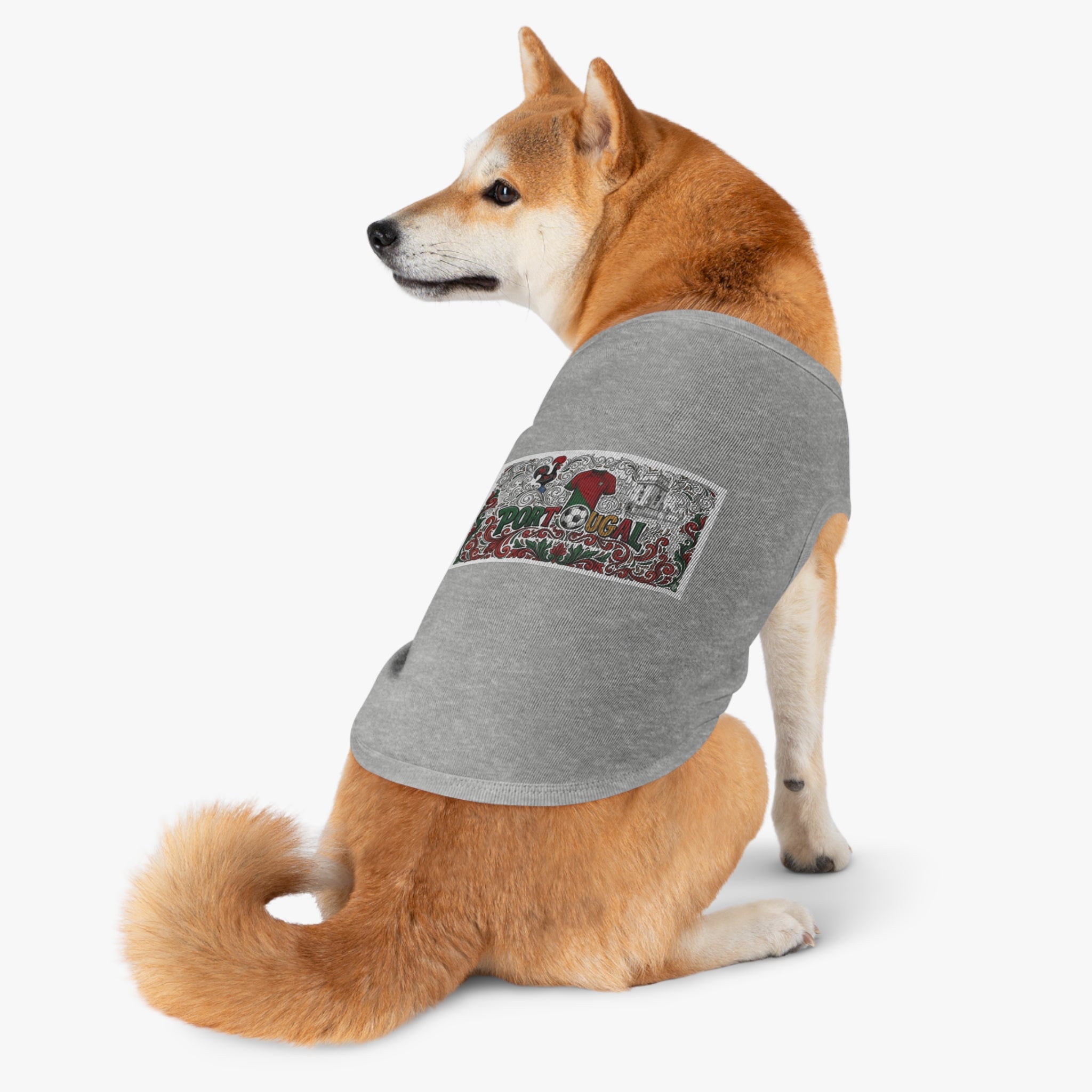 🇵🇹 Portugal Pet Tank Top — Portuguese Rooster & Azulejo Design Dog Shirt