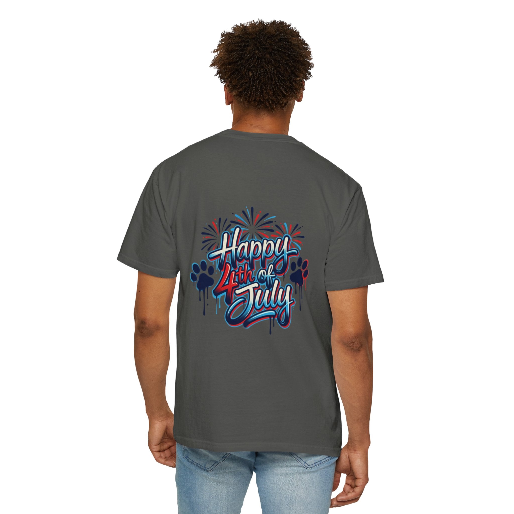 America 4th of July Graphic T-Shirt — "Happy 4th of July" Patriotic Tee