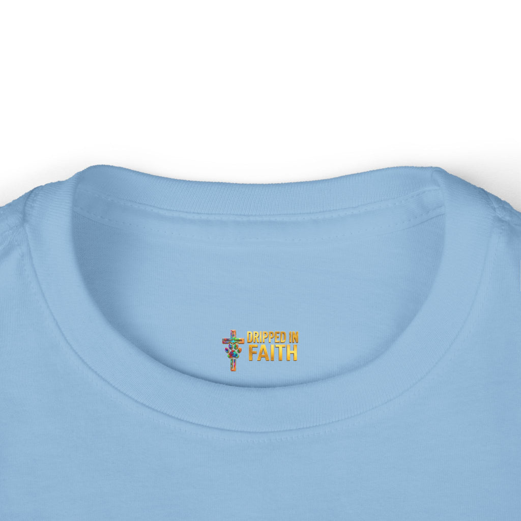 Toddler Long Sleeve Tee — "Jesus Loves Me" print with Colorful Legos Jesus on the cross - Sizes 2T - 6T