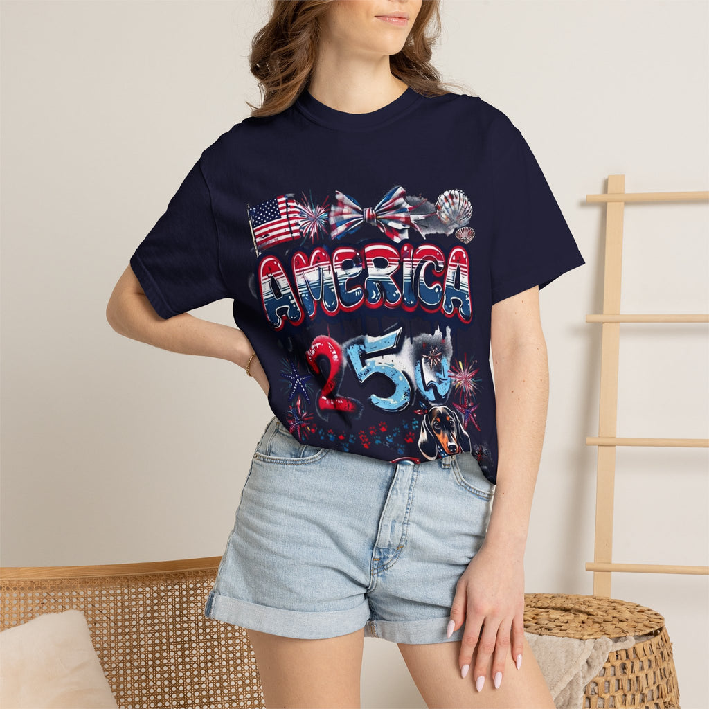 America 4th of July Graphic T-Shirt — "Happy 4th of July" Patriotic Tee