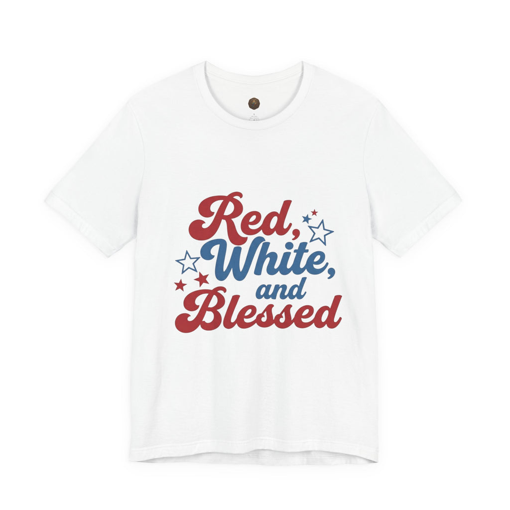 Unisex Jersey short sleeve Red, White, and Blessed T‑Shirt - 4th of July Theme