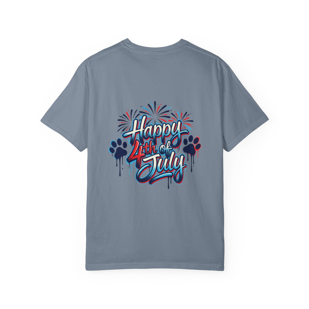 America 4th of July Graphic T-Shirt — "Happy 4th of July" Patriotic Tee