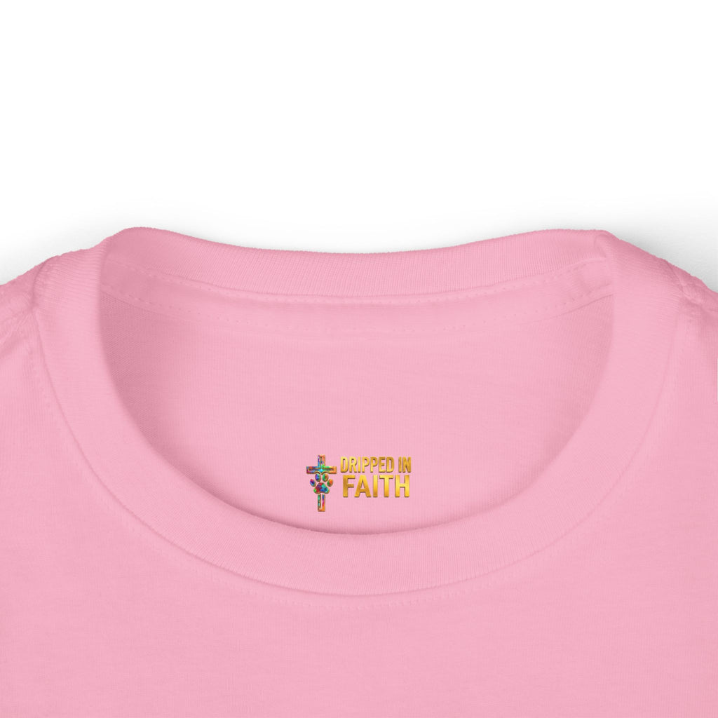 Toddler Long Sleeve Tee — "Jesus Loves Me" print with Colorful Legos Jesus on the cross - Sizes 2T - 6T