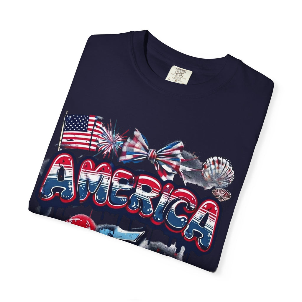 America 4th of July Graphic T-Shirt — "Happy 4th of July" Patriotic Tee