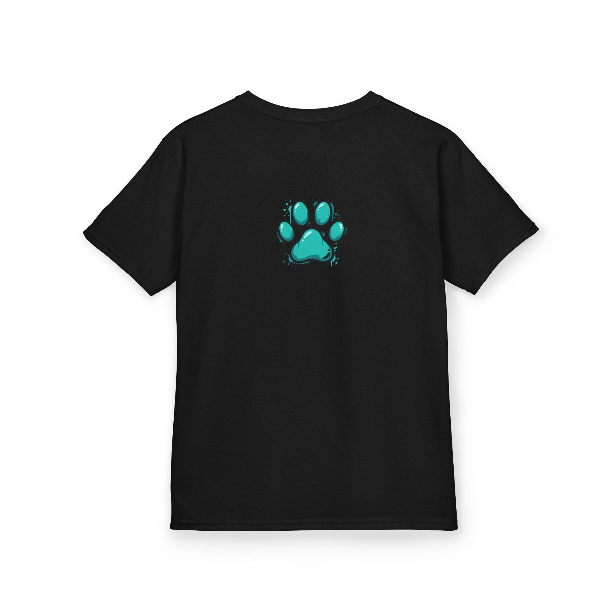 Kids Grafitti Dachshund T-Shirt — "Faithful Paws City" Colorful Angels & Paw Print Graphic Tee