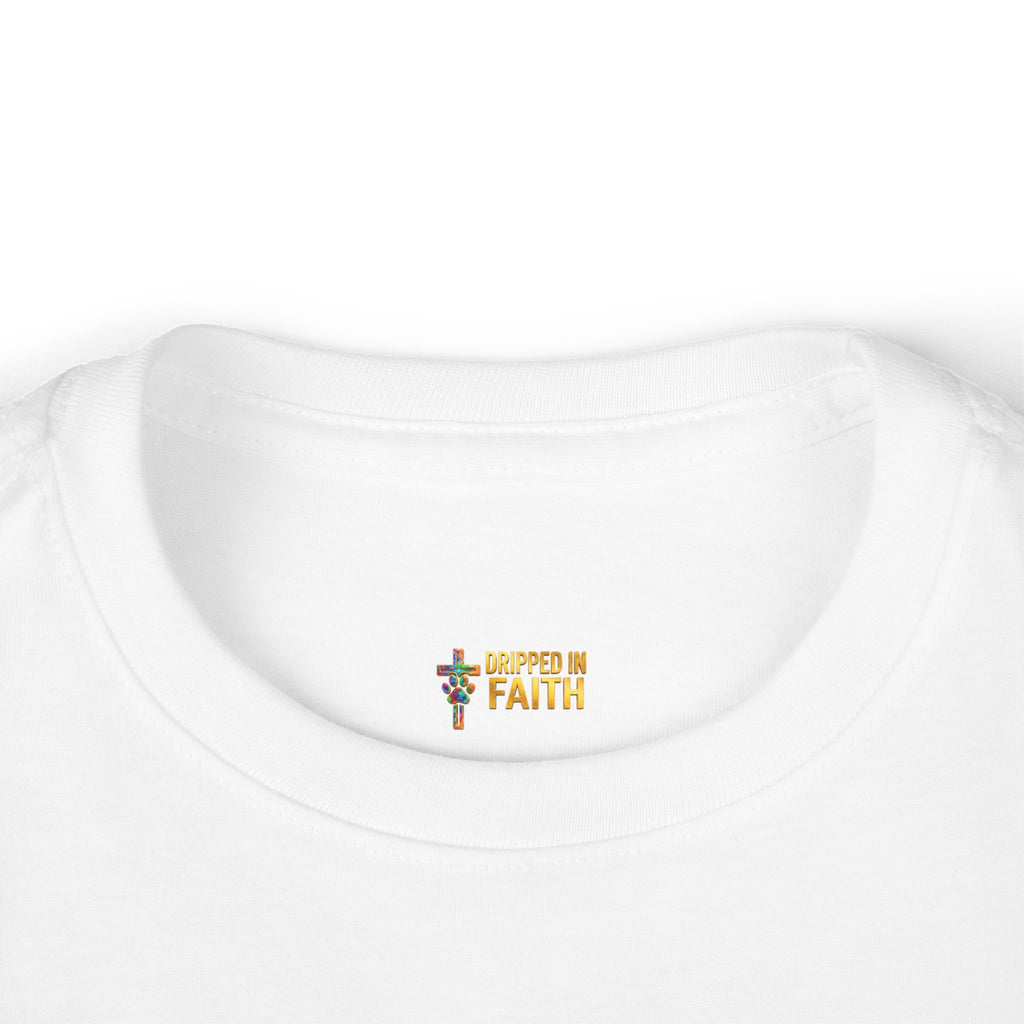 Toddler Long Sleeve Tee — "Jesus Loves Me" print with Colorful Legos Jesus on the cross - Sizes 2T - 6T