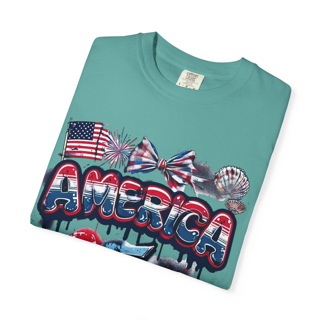 America 4th of July Graphic T-Shirt — "Happy 4th of July" Patriotic Tee