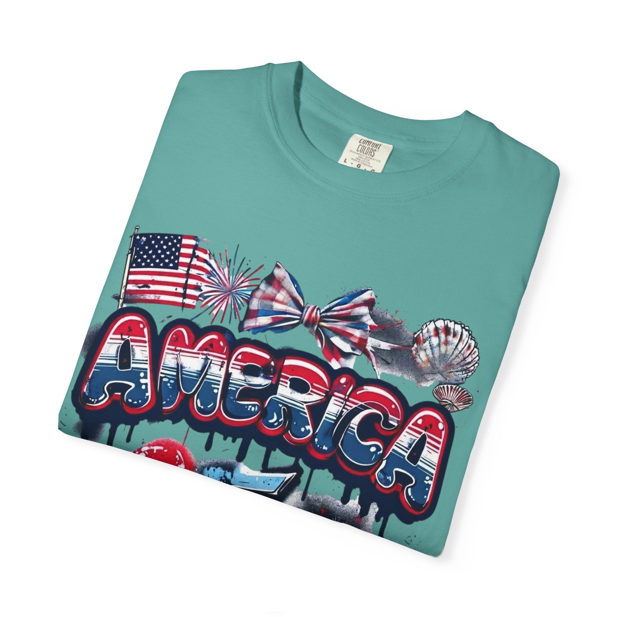 America 4th of July Graphic T-Shirt — "Happy 4th of July" Patriotic Tee