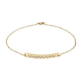 Engravable Curved Bar 10 inch Anklet — Personalized Minimalist Chain Bracelet