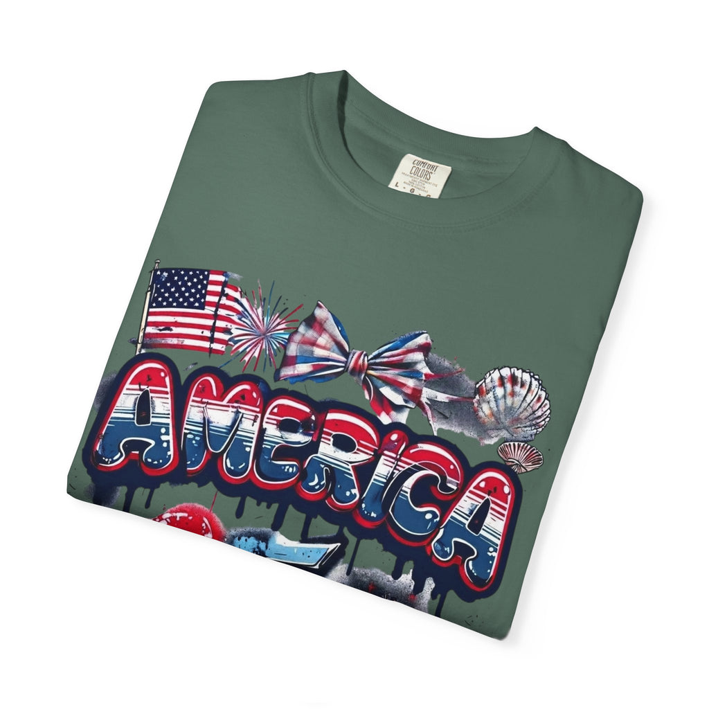 America 4th of July Graphic T-Shirt — "Happy 4th of July" Patriotic Tee