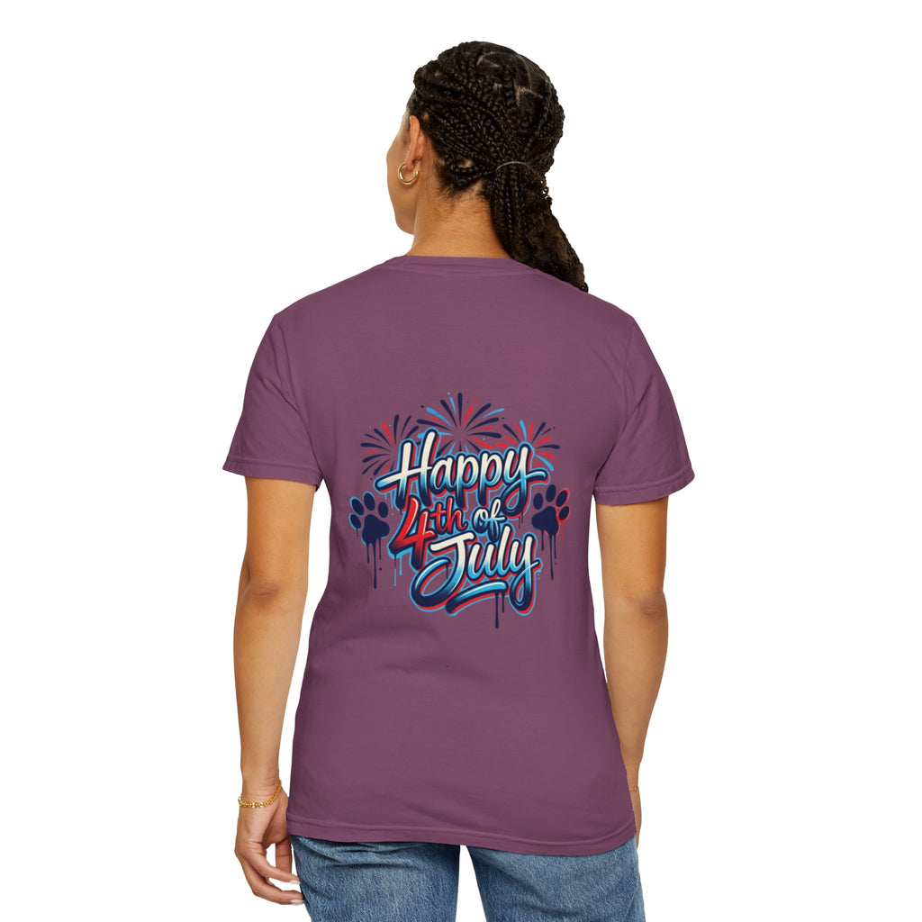 America 4th of July Graphic T-Shirt — "Happy 4th of July" Patriotic Tee