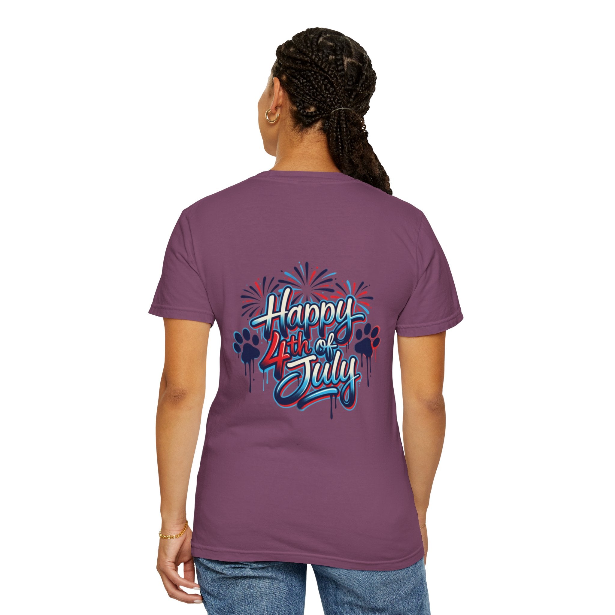 America 4th of July Graphic T-Shirt — "Happy 4th of July" Patriotic Tee