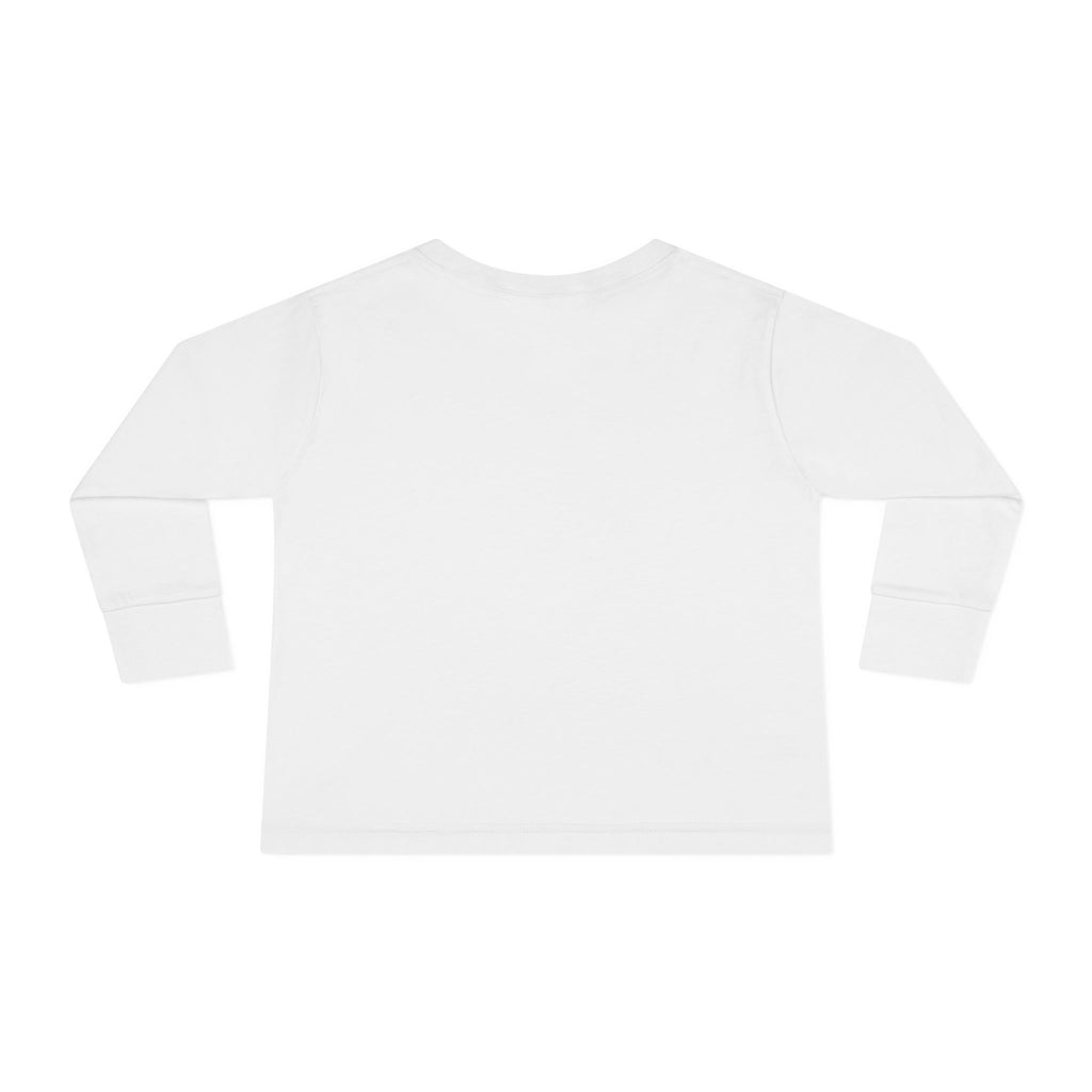 Toddler Long Sleeve Tee — "Jesus Loves Me" print with Colorful Legos Jesus on the cross - Sizes 2T - 6T