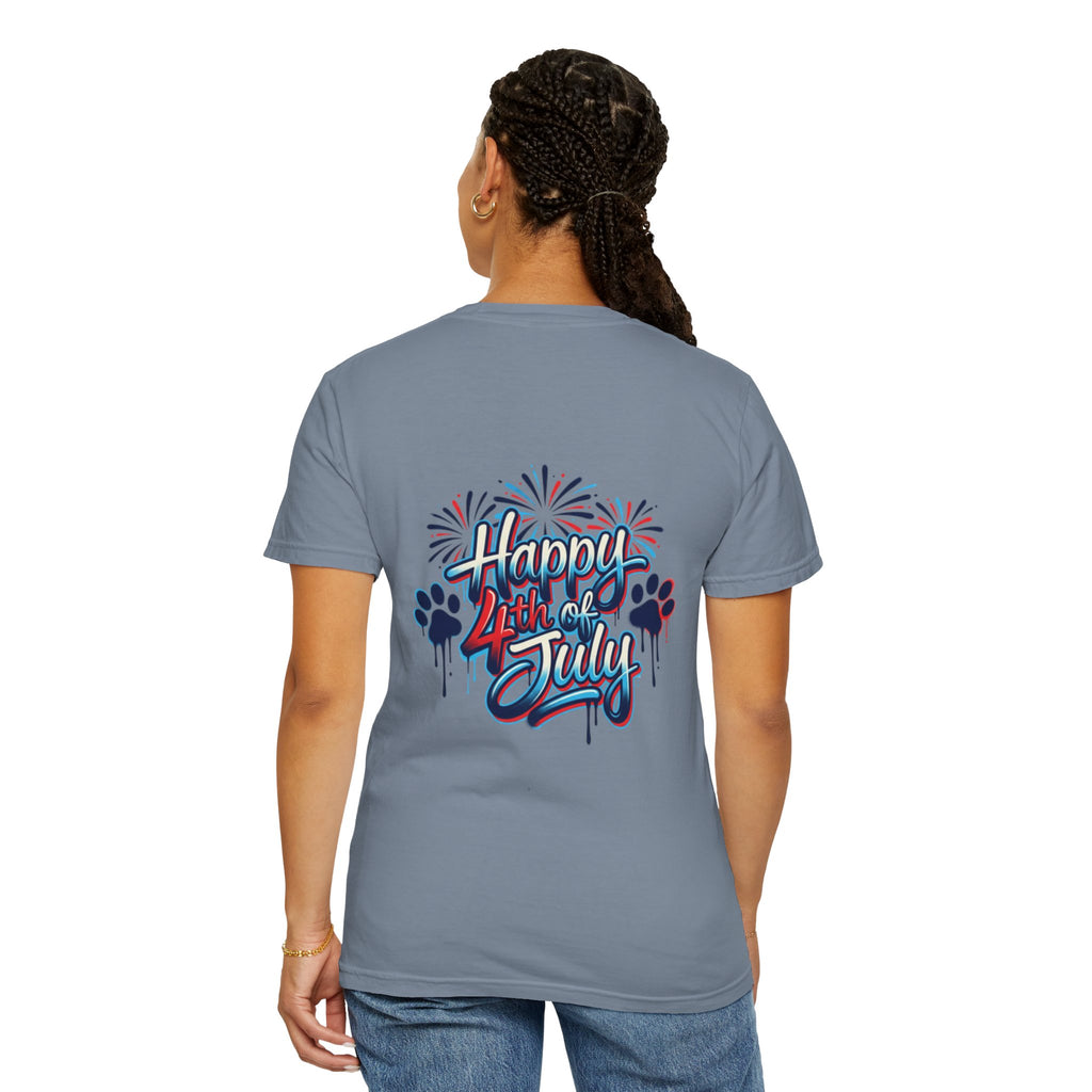 America 4th of July Graphic T-Shirt — "Happy 4th of July" Patriotic Tee