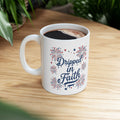 Ceramic Mug — “Dripped in Faith” Patriotic Fireworks Coffee Cup (11oz, 15oz)