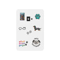 Dachshund Paw Print Temporary Tattoo Sheet — Colorful Dog Lover Tattoos