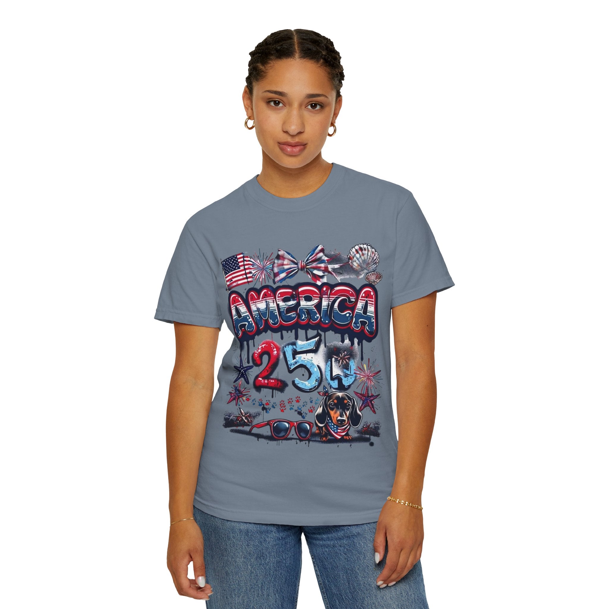 America 4th of July Graphic T-Shirt — "Happy 4th of July" Patriotic Tee