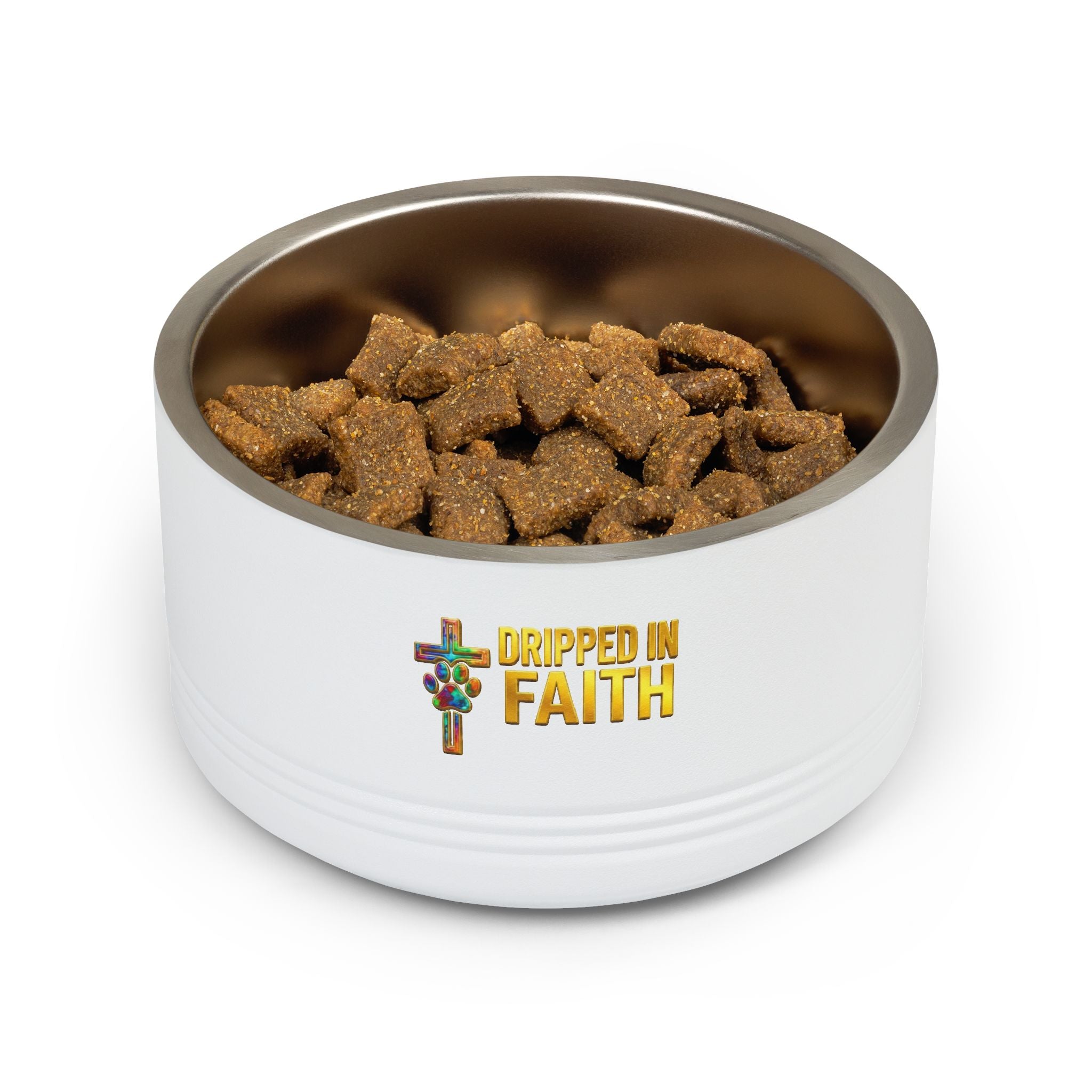 Pet Bowl, 18oz stainless steel graffitti style