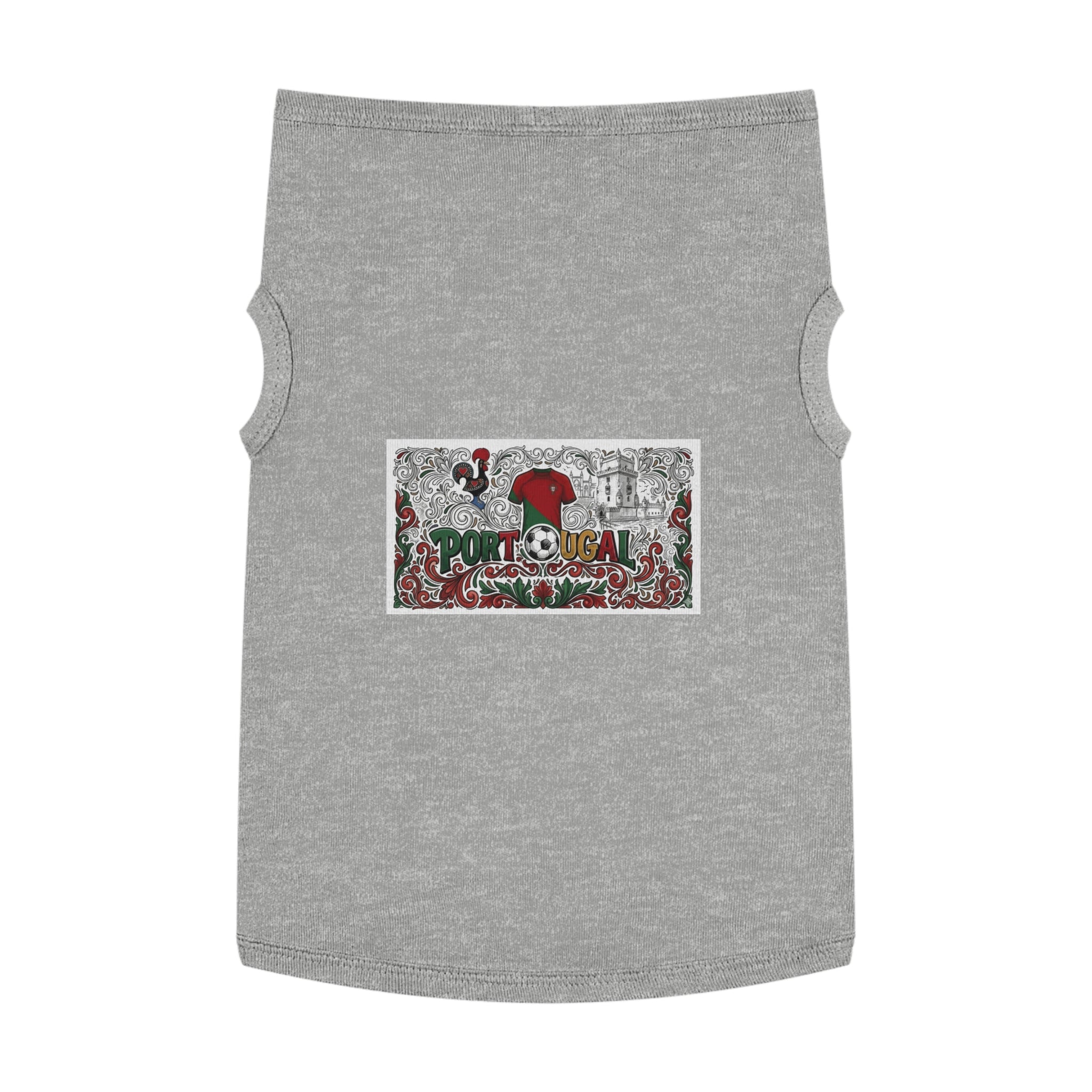 🇵🇹 Portugal Pet Tank Top — Portuguese Rooster & Azulejo Design Dog Shirt