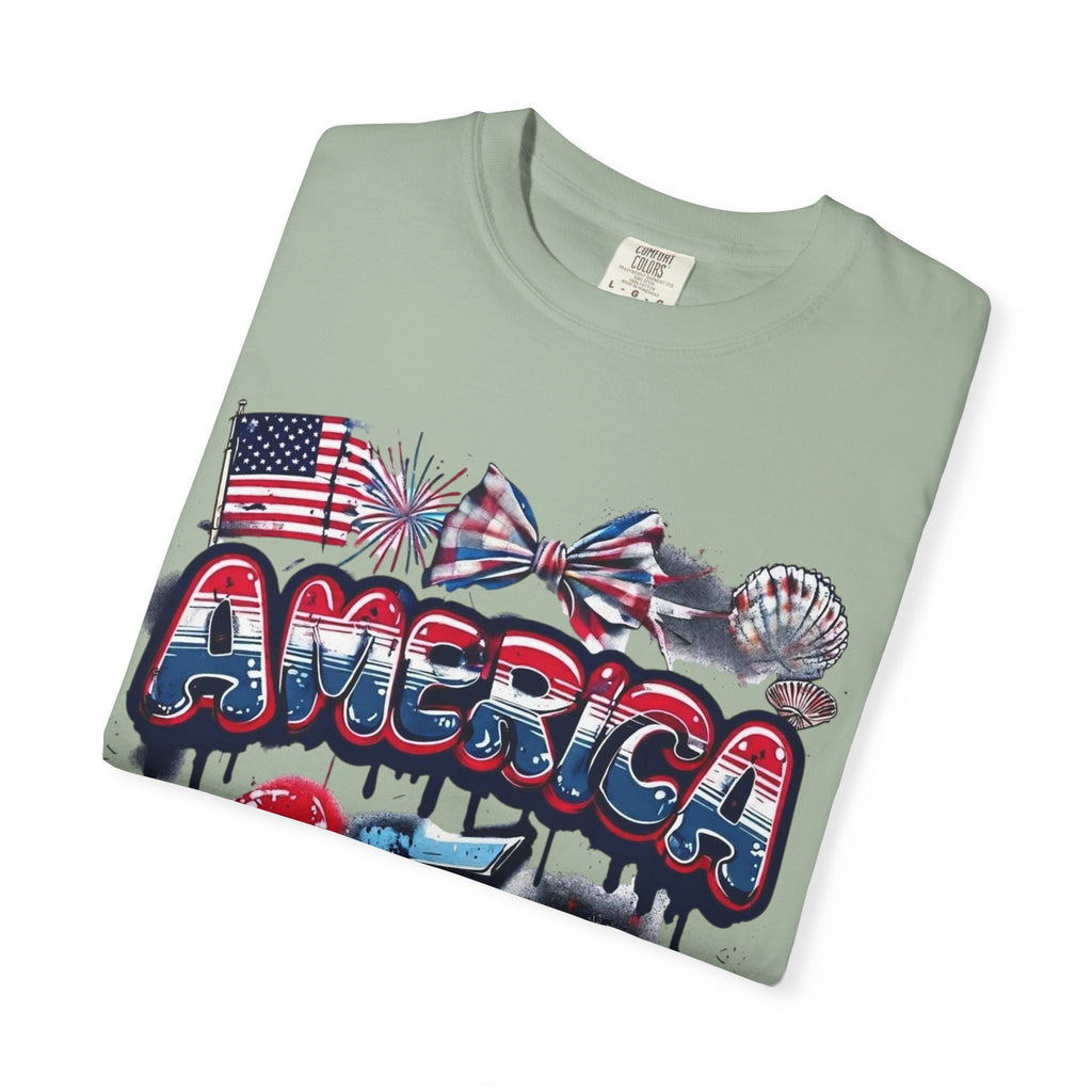 America 4th of July Graphic T-Shirt — "Happy 4th of July" Patriotic Tee