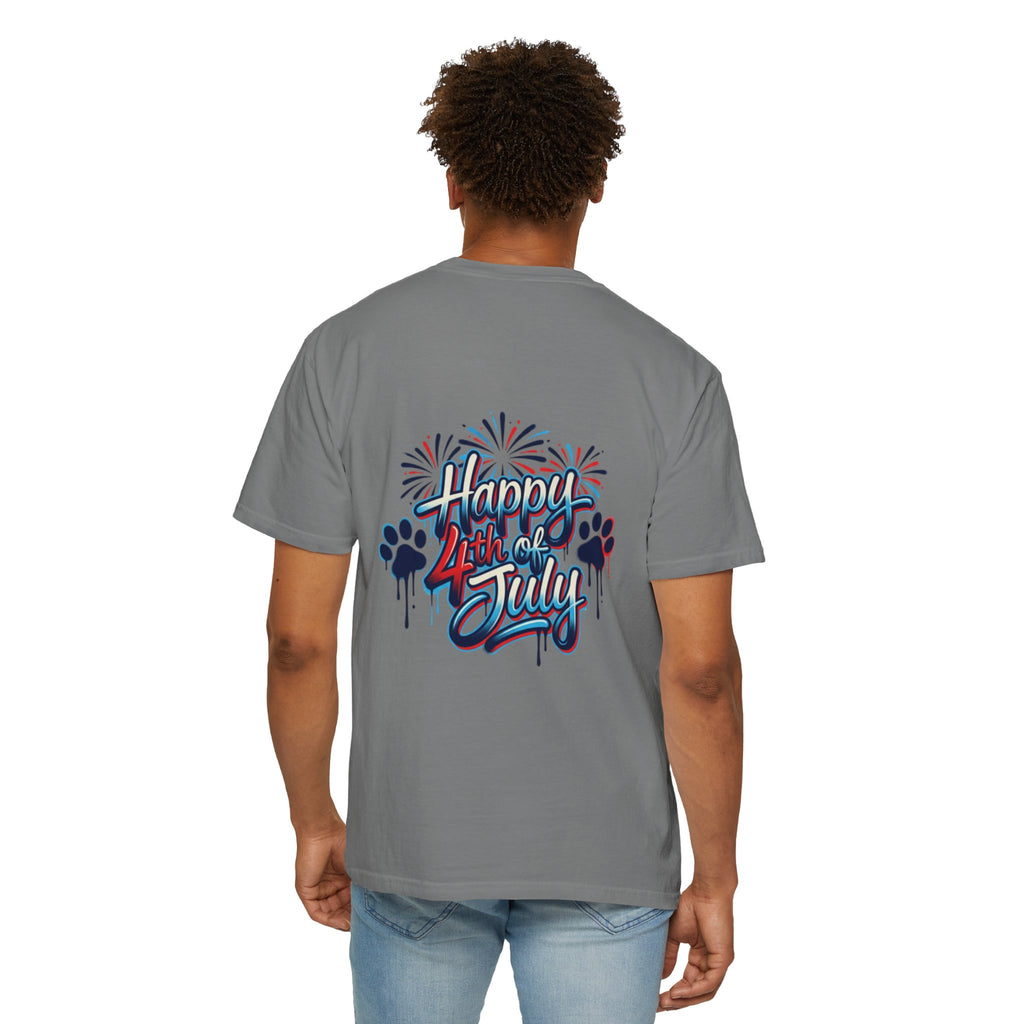 America 4th of July Graphic T-Shirt — "Happy 4th of July" Patriotic Tee