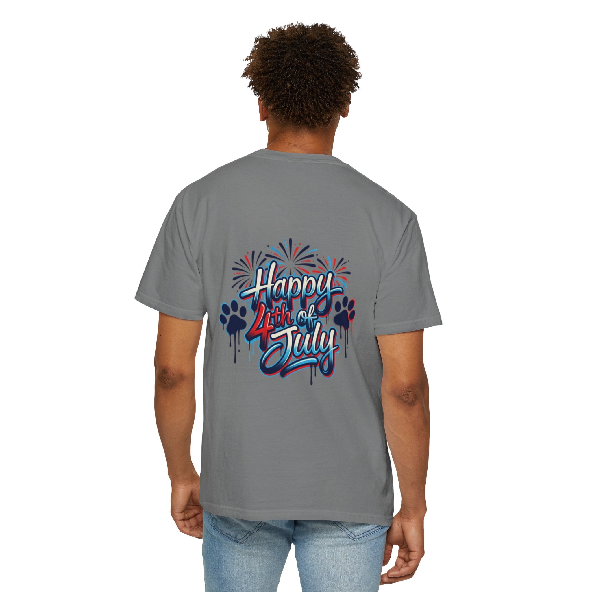 America 4th of July Graphic T-Shirt — "Happy 4th of July" Patriotic Tee