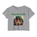 Dog Mom Life Crop Top — Cute Tee for Women, Graphic Dogs on Truck Mom Shirt - Sizes XS - 2X