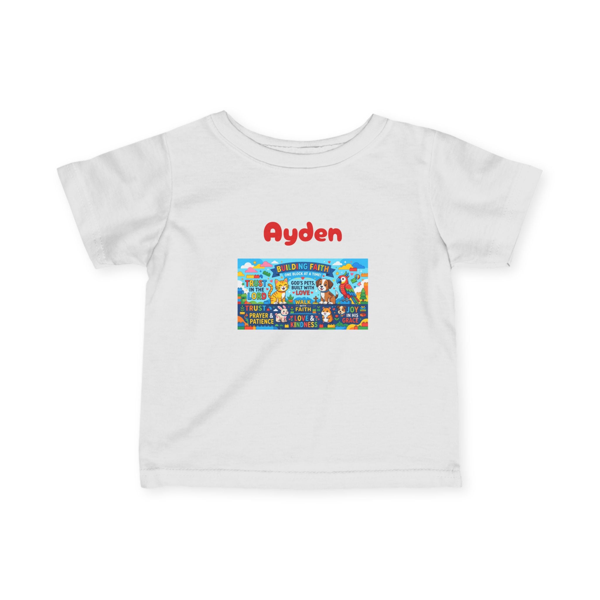 Infant Tee — Colorful Kids Lego City Adventure Graphic (Playful Street Scene) - Sizes 6-24mos