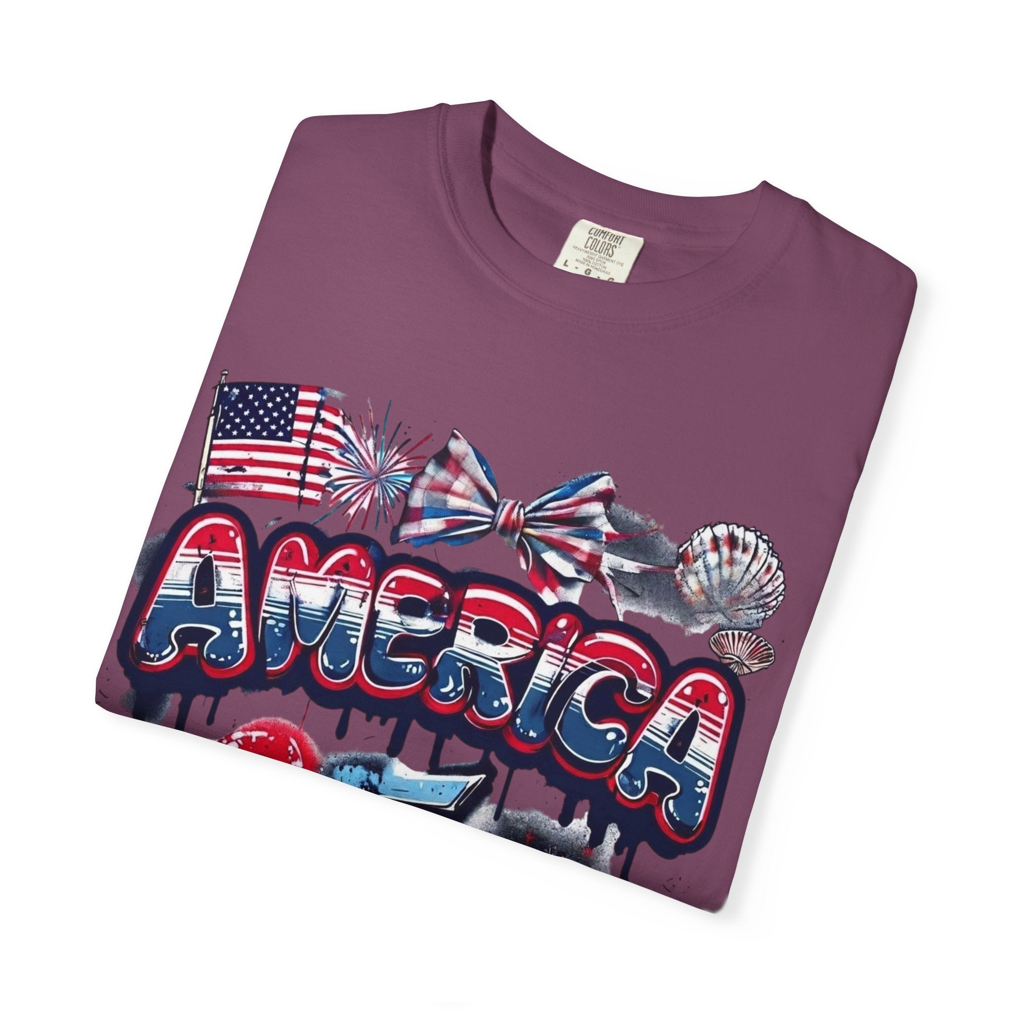 America 4th of July Graphic T-Shirt — "Happy 4th of July" Patriotic Tee