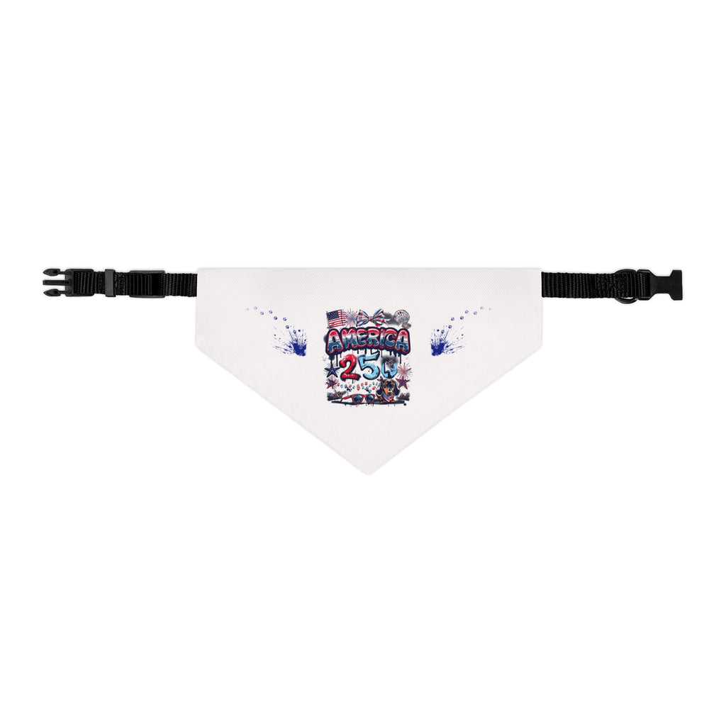 Pet Bandana — Patriotic "America 25" Dog Collar Bandana for 4th of July & Veterans Day