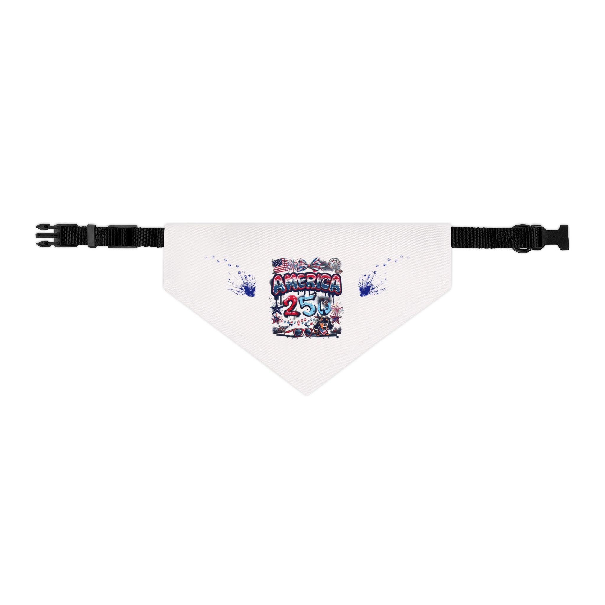 Pet Bandana — Patriotic "America 25" Dog Collar Bandana for 4th of July & Veterans Day