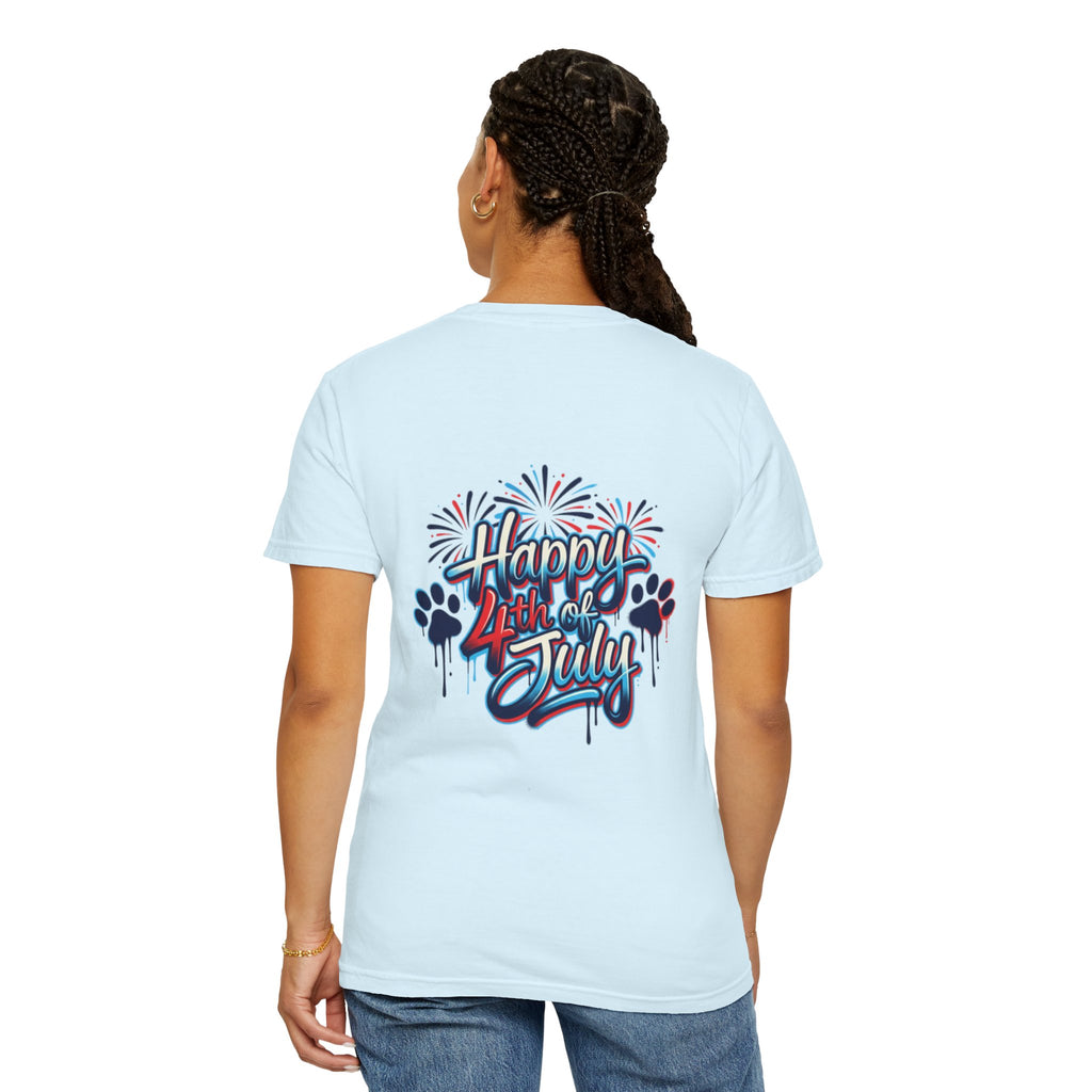 America 4th of July Graphic T-Shirt — "Happy 4th of July" Patriotic Tee