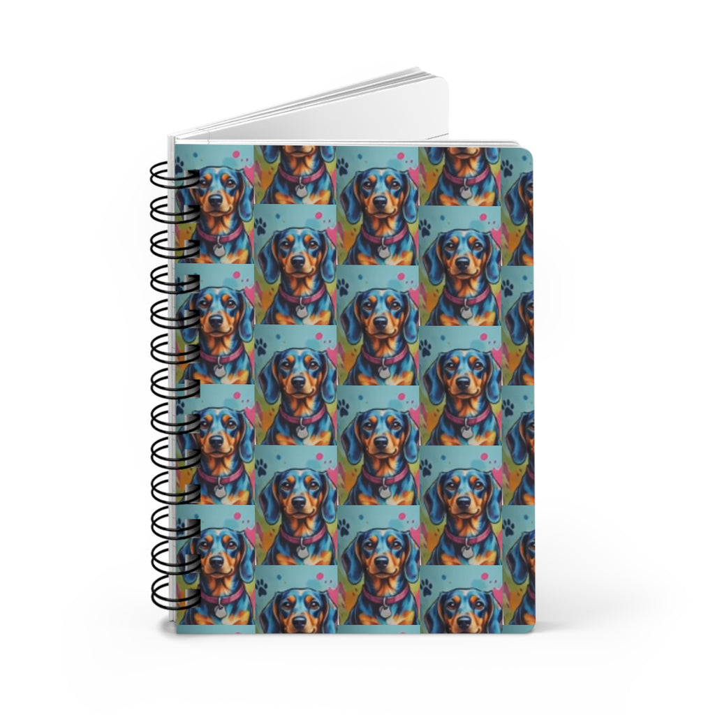 Colorful Dachshund Spiral Notebook — Vibrant Pop Art Dog Journal