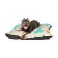 Plush Dog Bone & Paw Print Pet Bed — Cozy Orthopedic Cushion for Small & Medium Dogs