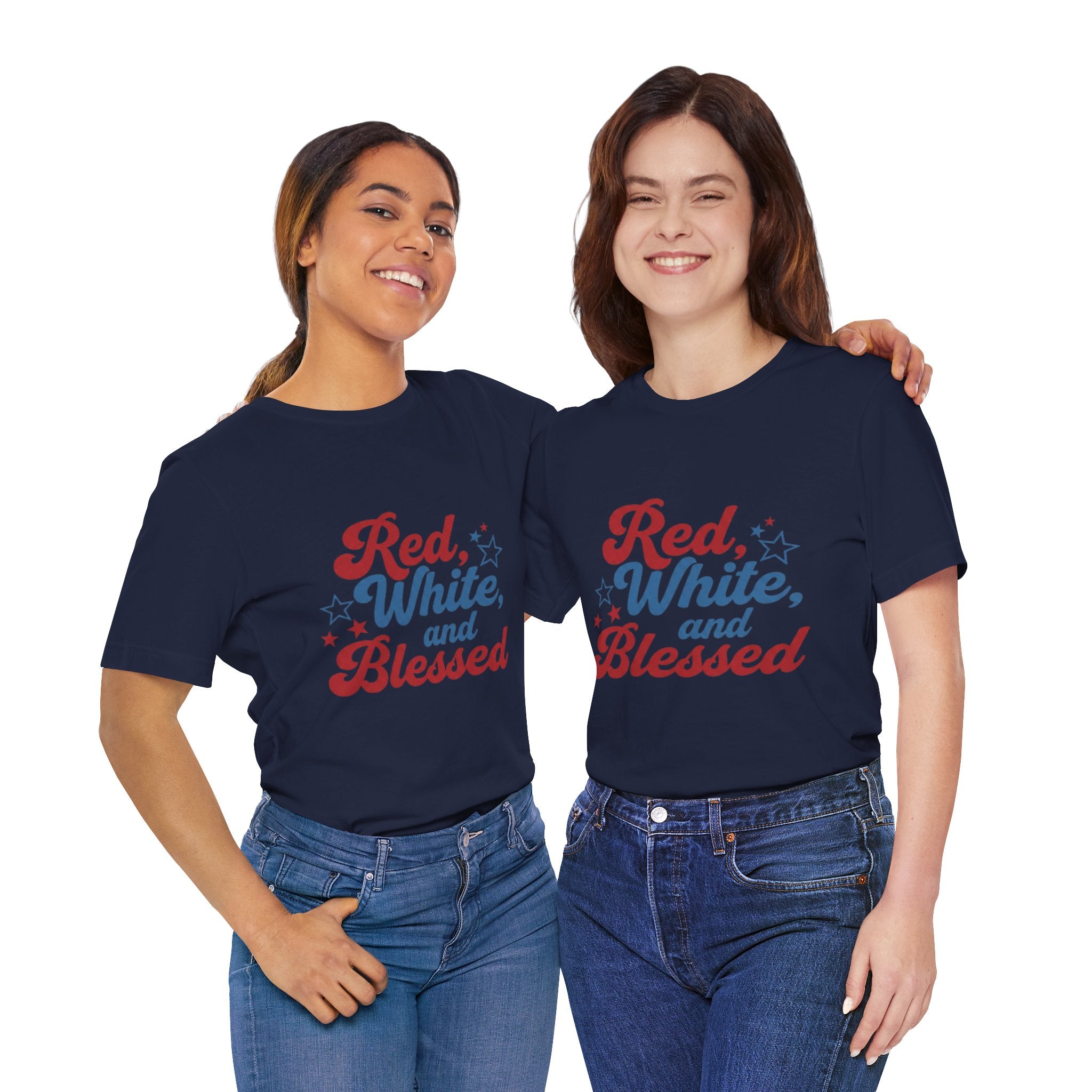 Unisex Jersey short sleeve Red, White, and Blessed T‑Shirt - 4th of July Theme