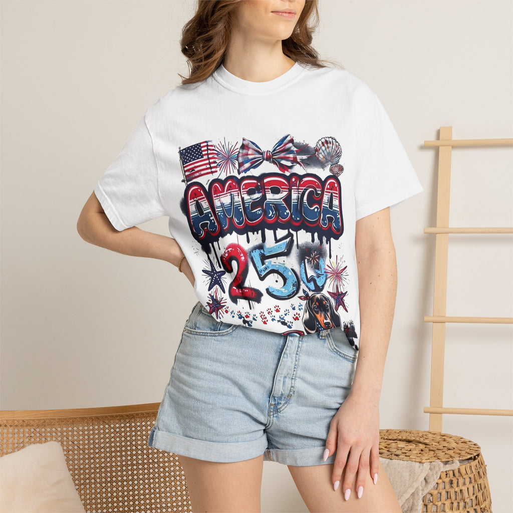 America 4th of July Graphic T-Shirt — "Happy 4th of July" Patriotic Tee