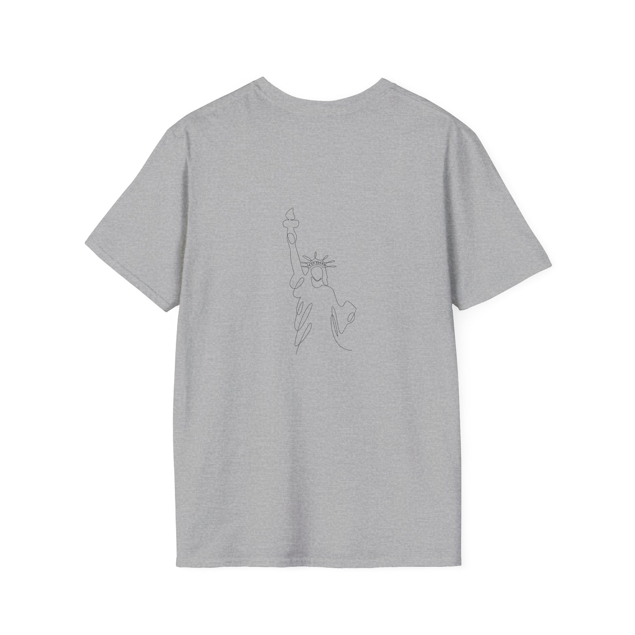 T-Shirt — "Dripped in Grace, Free in Faith" American Flag Christian Graphic Tee - 4th of July