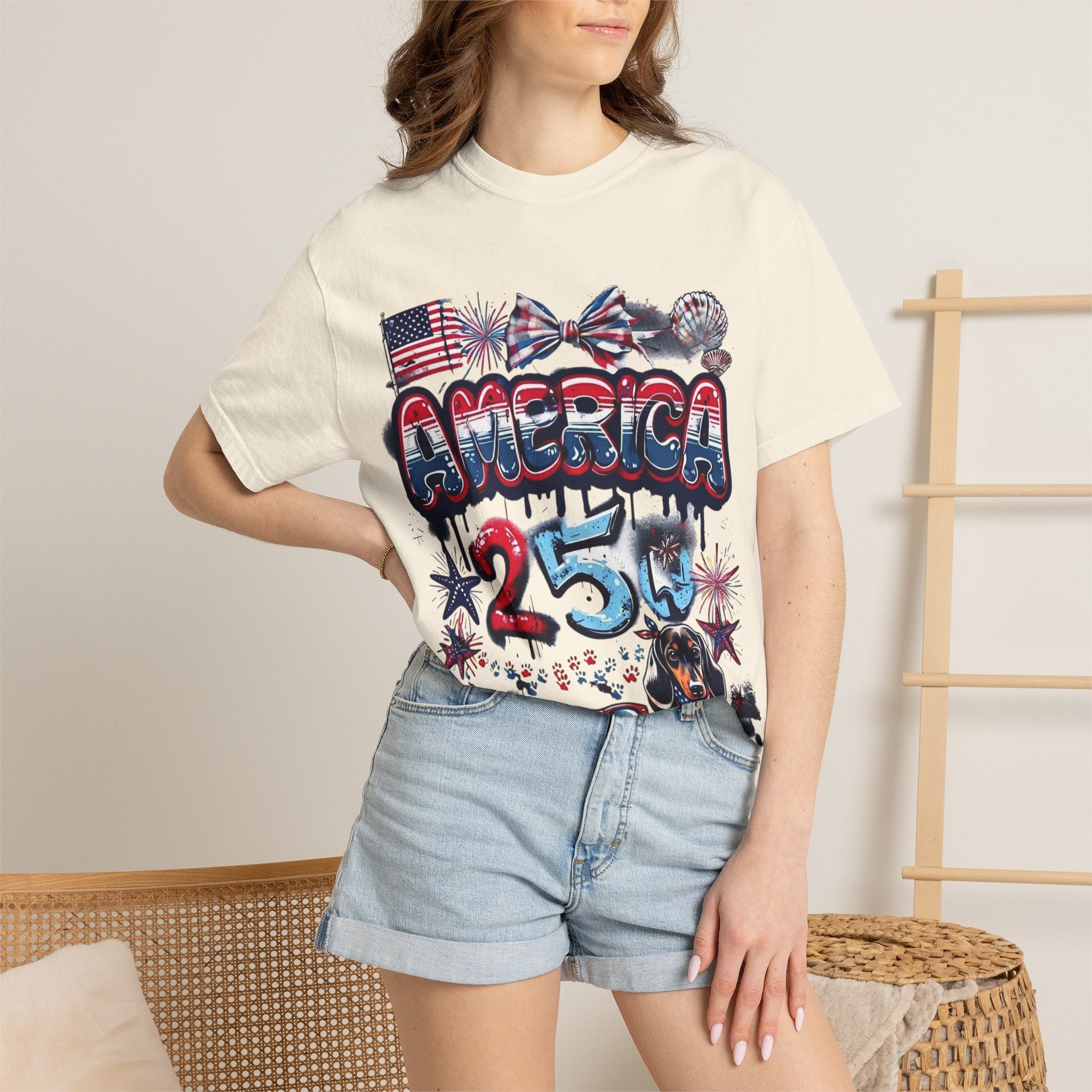 America 4th of July Graphic T-Shirt — "Happy 4th of July" Patriotic Tee