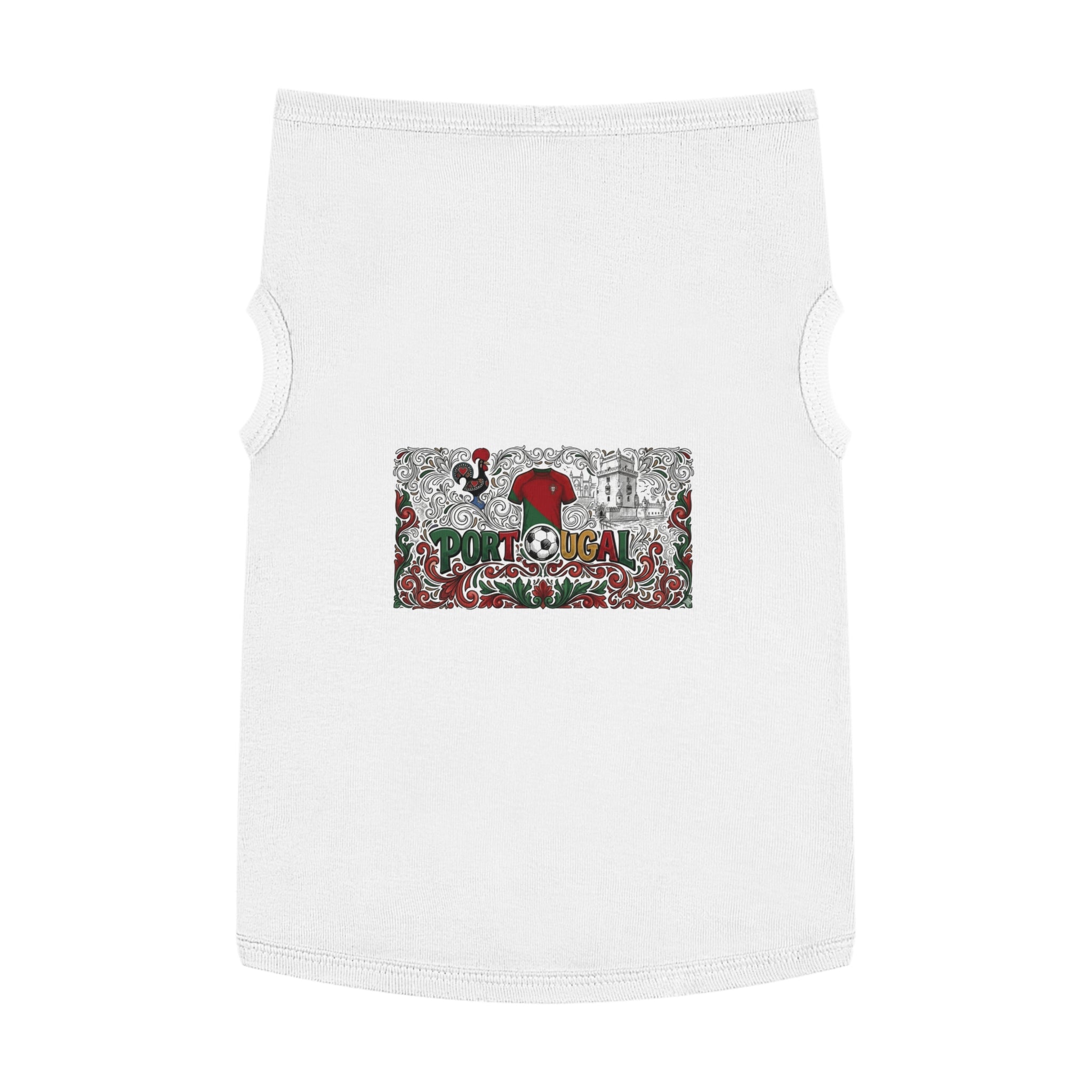 🇵🇹 Portugal Pet Tank Top — Portuguese Rooster & Azulejo Design Dog Shirt