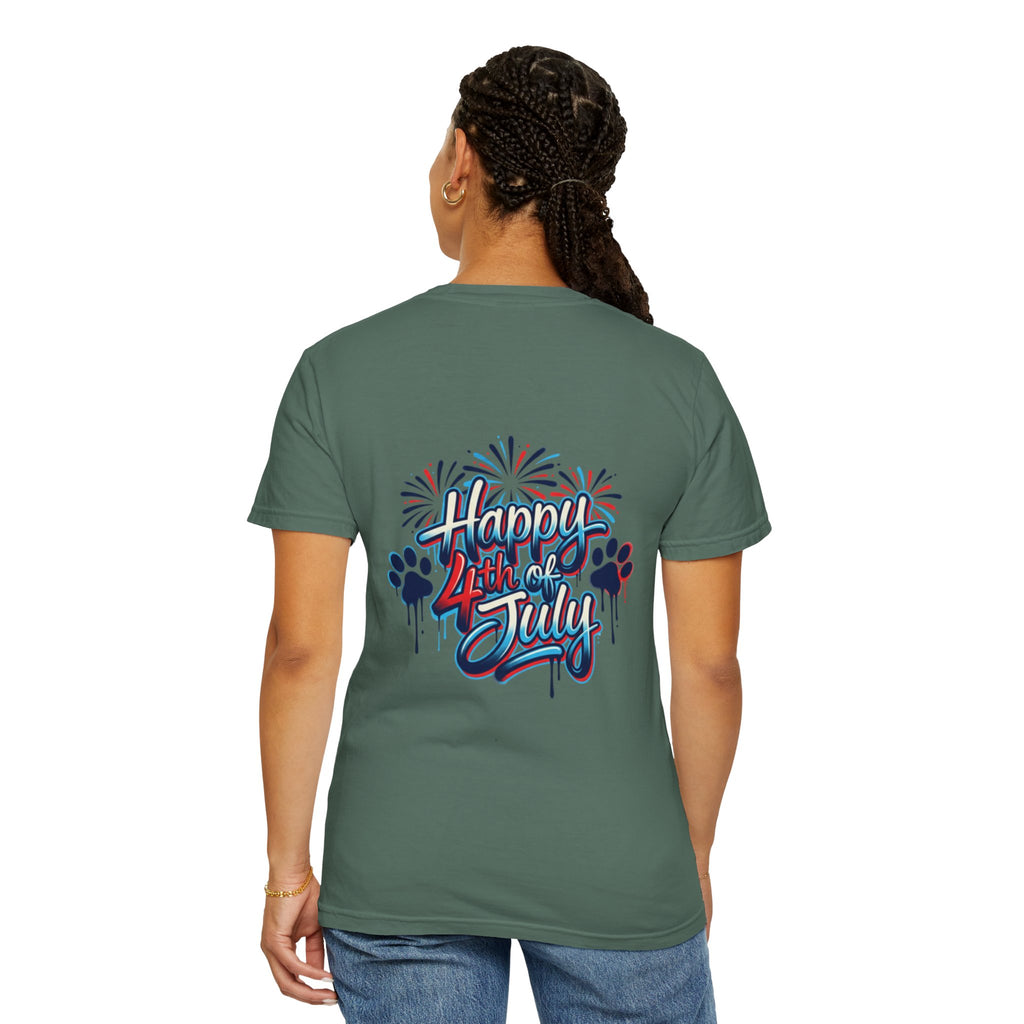 America 4th of July Graphic T-Shirt — "Happy 4th of July" Patriotic Tee