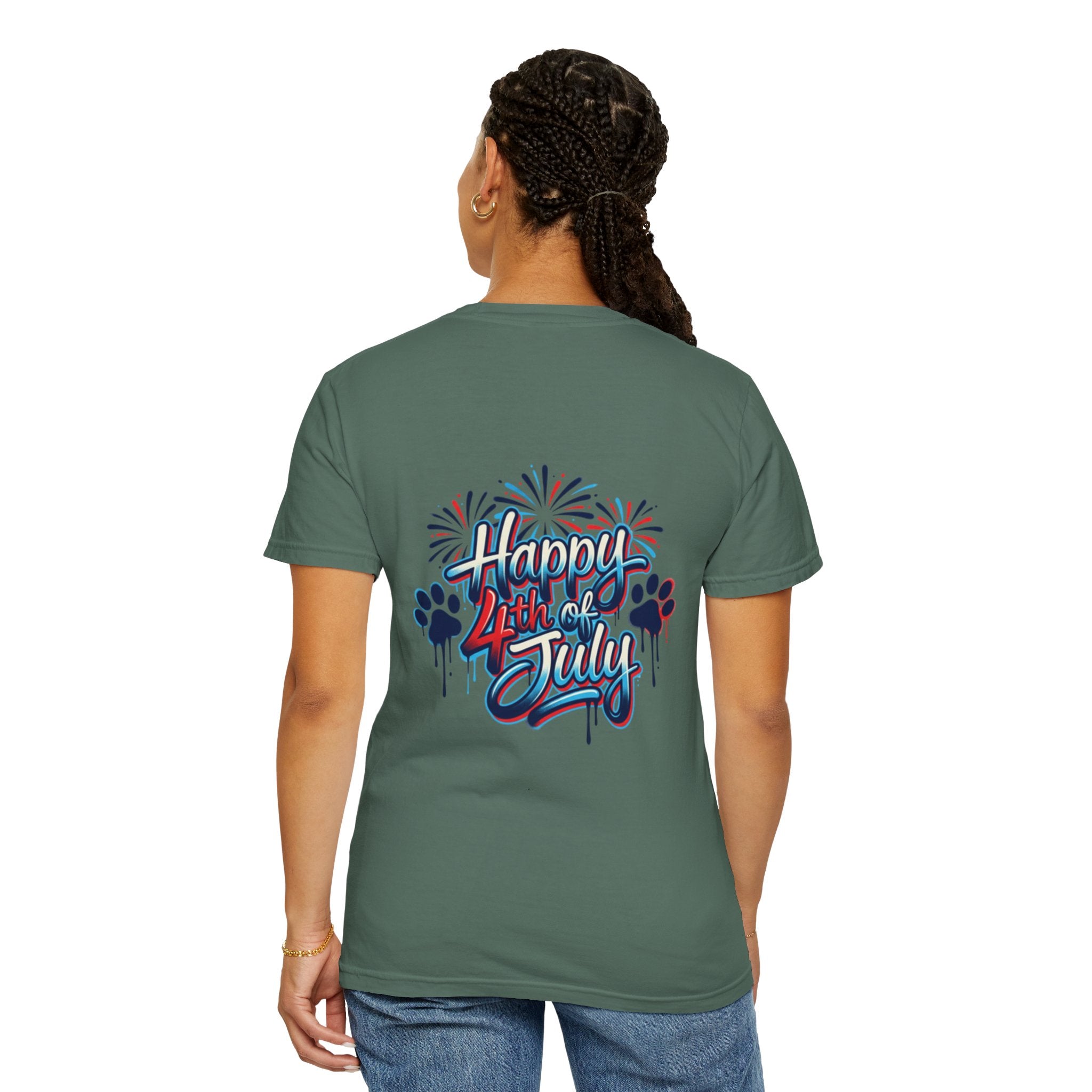 America 4th of July Graphic T-Shirt — "Happy 4th of July" Patriotic Tee