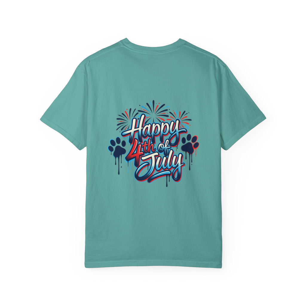 America 4th of July Graphic T-Shirt — "Happy 4th of July" Patriotic Tee