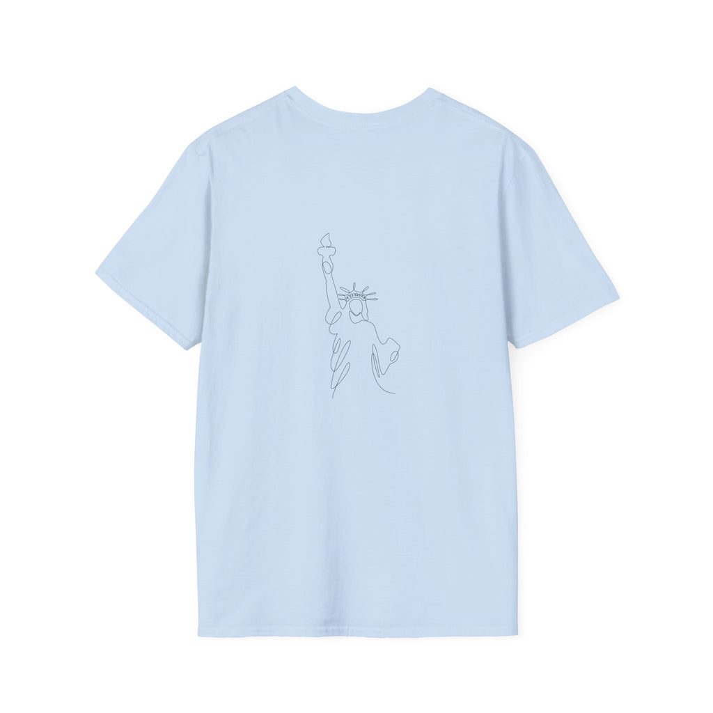 T-Shirt — "Dripped in Grace, Free in Faith" American Flag Christian Graphic Tee - 4th of July