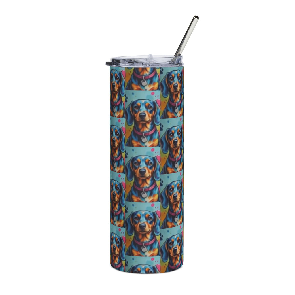 Dachshund Pop Art 20oz Stainless Tumbler – Colorful Wiener Dog Travel Cup