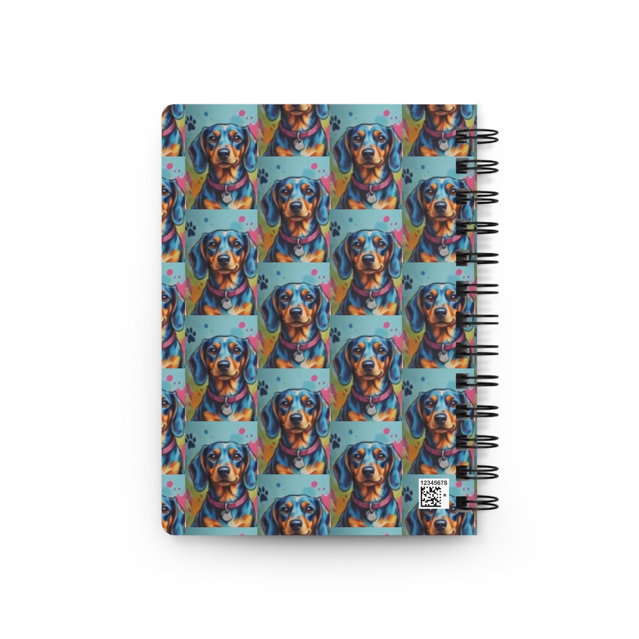 Colorful Dachshund Spiral Notebook — Vibrant Pop Art Dog Journal
