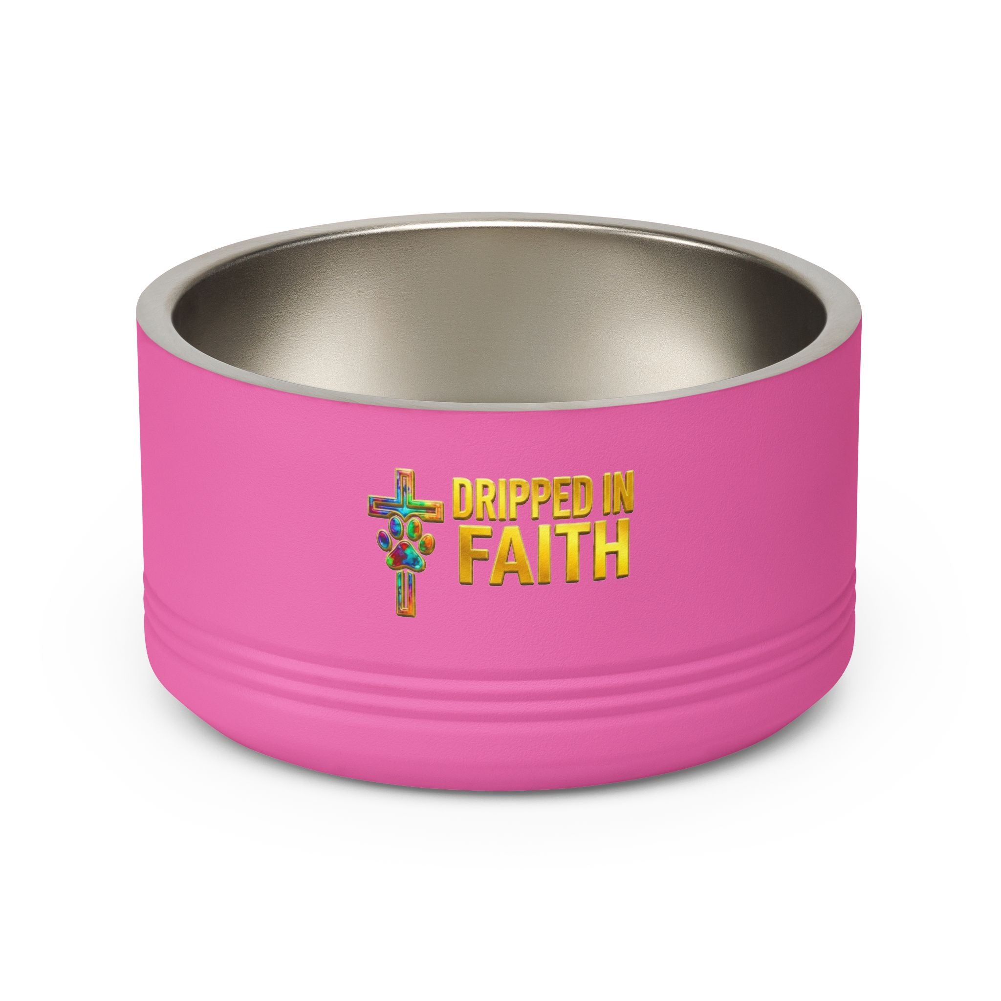 Pet Bowl, 18oz stainless steel graffitti style
