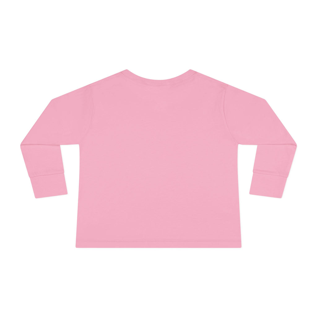 Toddler Long Sleeve Tee — "Jesus Loves Me" print with Colorful Legos Jesus on the cross - Sizes 2T - 6T