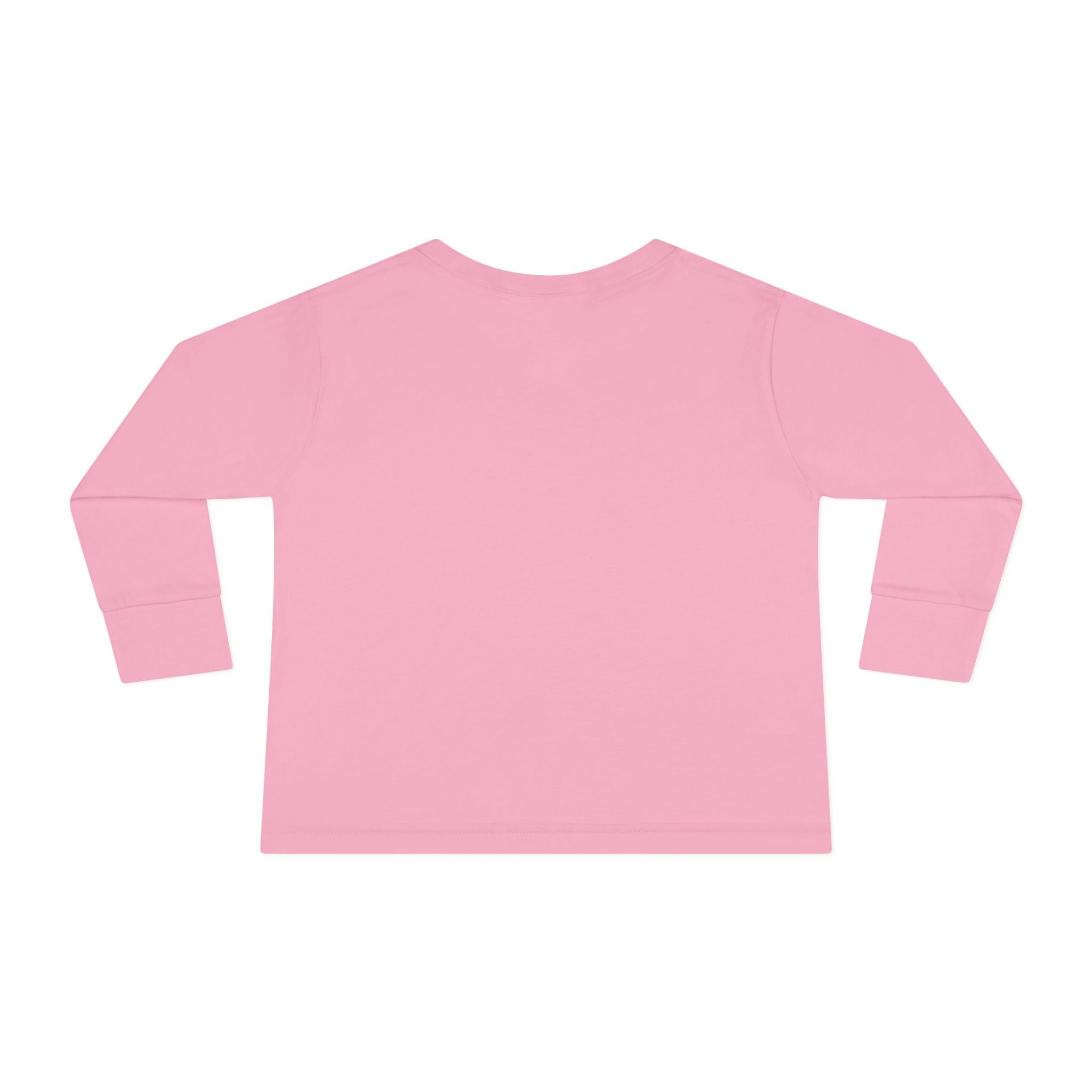 Toddler Long Sleeve Tee — "Jesus Loves Me" print with Colorful Legos Jesus on the cross - Sizes 2T - 6T