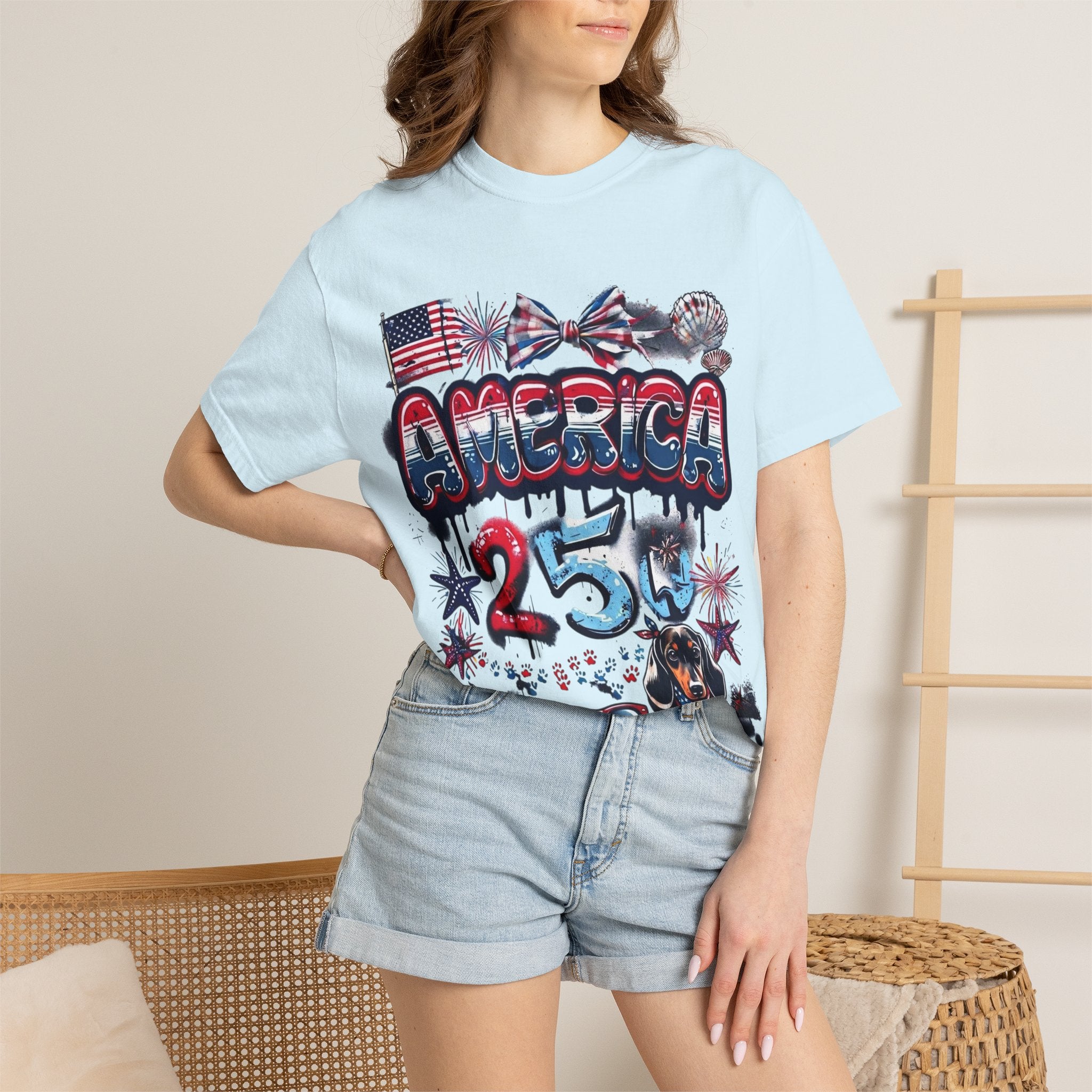 America 4th of July Graphic T-Shirt — "Happy 4th of July" Patriotic Tee